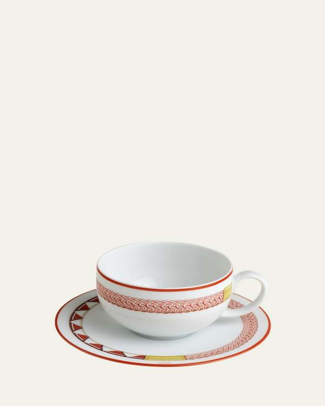 Tressages Equestres Tea Cup and Saucer
